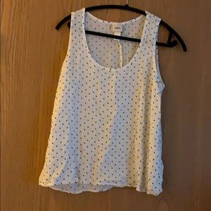 Large daytrip white polka dot tank